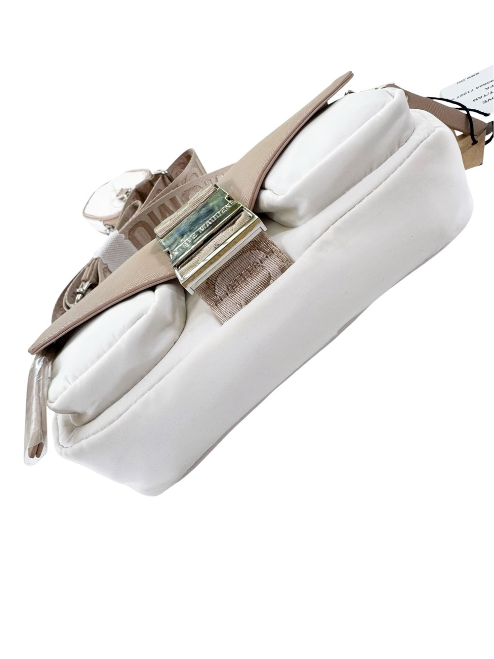 NWT Steve Madden Move Utility Crossbody Bag Cream and Tan With FLAWS - Picture 8 of 14